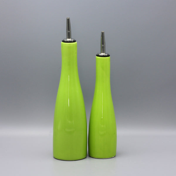 BIA Scoop! Oil & Vinegar Bottle Set With Pourer | Lime Green