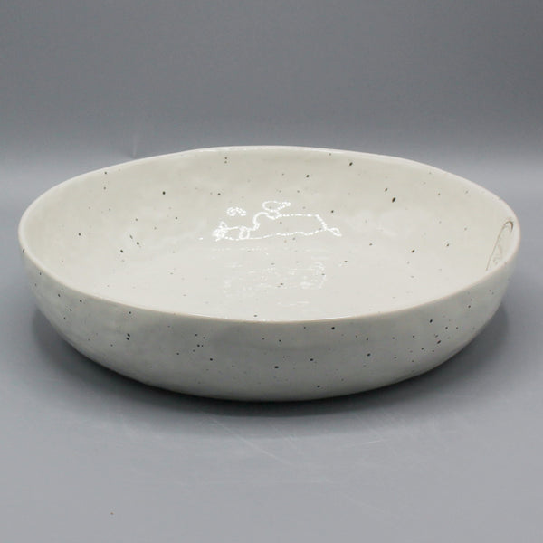Freckle Low Bowls | 208mm | Speckled White | Table Tales