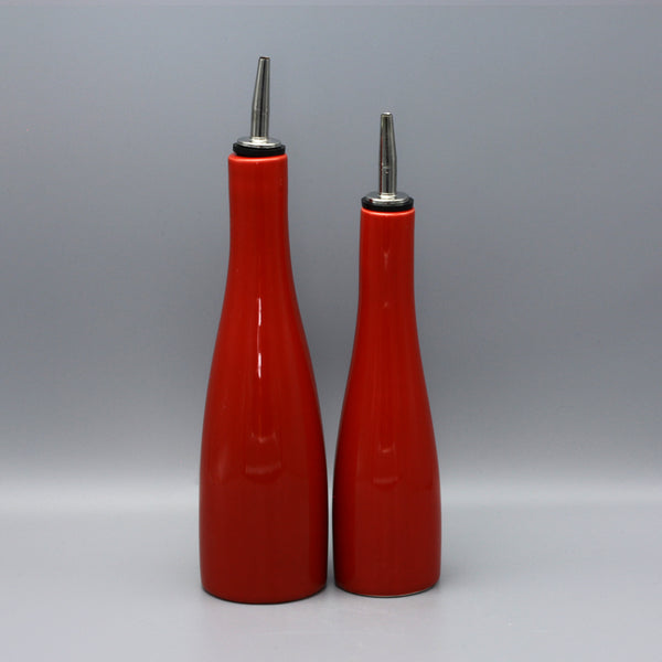 BIA Scoop! Oil & Vinegar Bottle Set With Pourer | Red