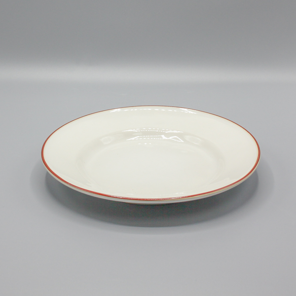 Beja Salad Plate | White & Red | 230mm *CLEARANCE*