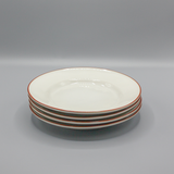 Beja Salad Plate | White & Red | 230mm *CLEARANCE*